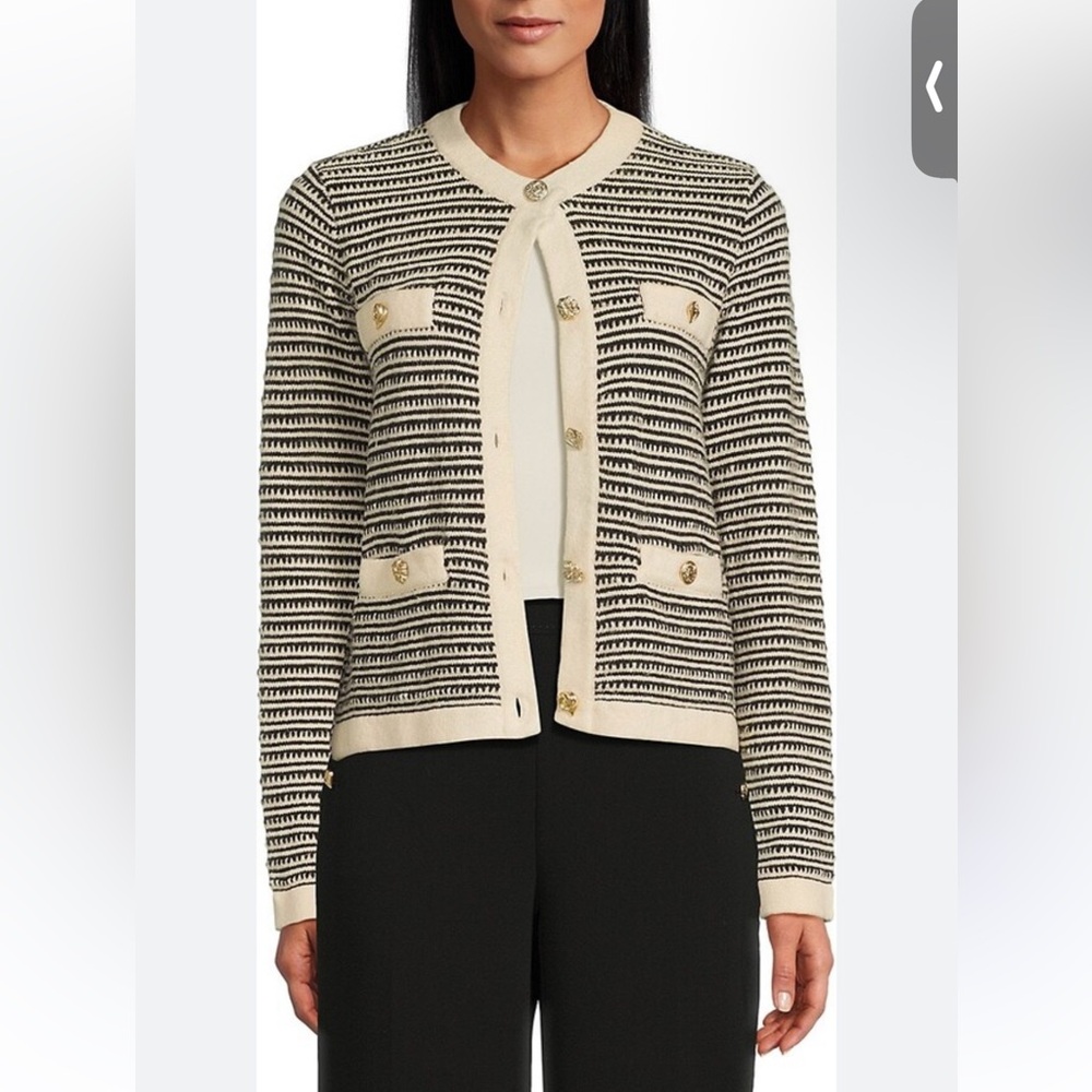 Karl Lagerfeld Paris Knitted‎ Striped Cardigan